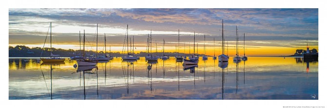 Photo Voiliers au mouillage, La Trinité-sur-Mer, Morbihan par Philip Plisson