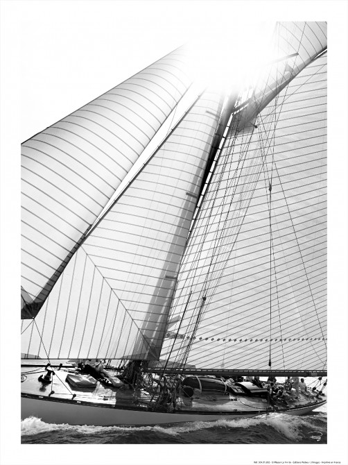 Photo Classique Yacht noir et blanc par Philip Plisson